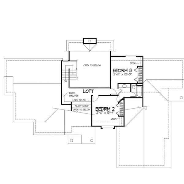 Neoclassical House Plan Second Floor - Heathcote Traditional Home 072D-0357 - Search House Plans and More