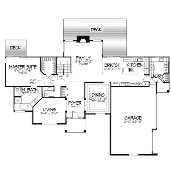 Southern Home Plan First Floor 072D-0357