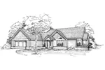 Modern House Plan Front of Home - Nadia Pass Ranch Home 072D-0358 - Shop House Plans and More