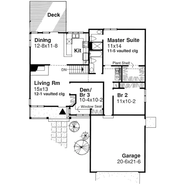 Traditional House Plan First Floor - Green Glen Ranch Home 072D-0359 - Search House Plans and More