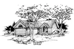Contemporary House Plan Front of Home - Marion Mill Ranch Home 072D-0361 - Shop House Plans and More