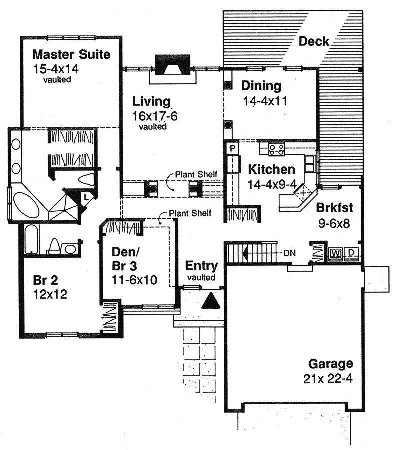 Ranch House Plan First Floor - Viburnum Hill Ranch Home 072D-0362 - Shop House Plans and More