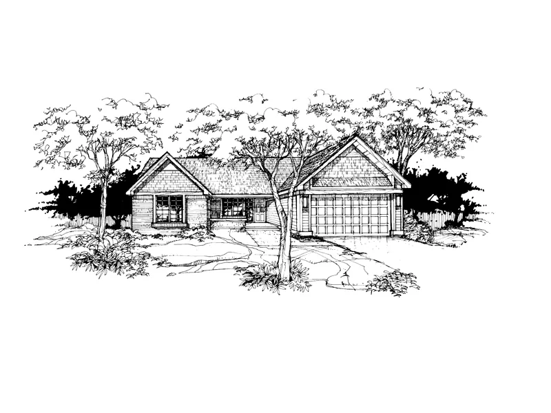 Ranch House Plan Front of Home - Viburnum Hill Ranch Home 072D-0362 - Shop House Plans and More