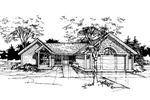 Contemporary House Plan Front of Home - Green Garden Modern Ranch Home 072D-0363 - Search House Plans and More