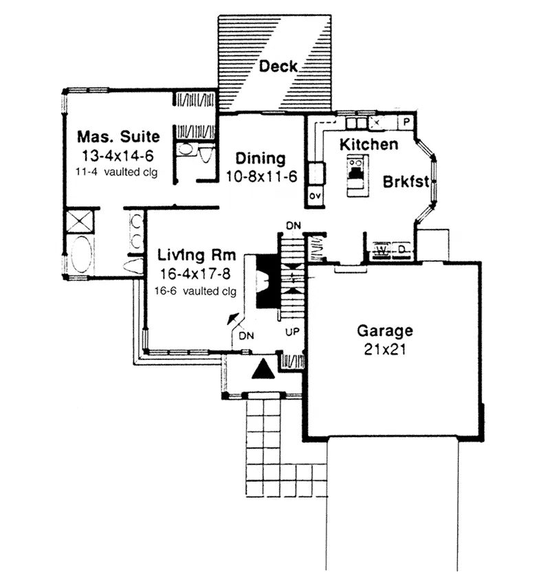 Traditional House Plan First Floor - Switzer Ridge Traditional Home 072D-0364 - Shop House Plans and More