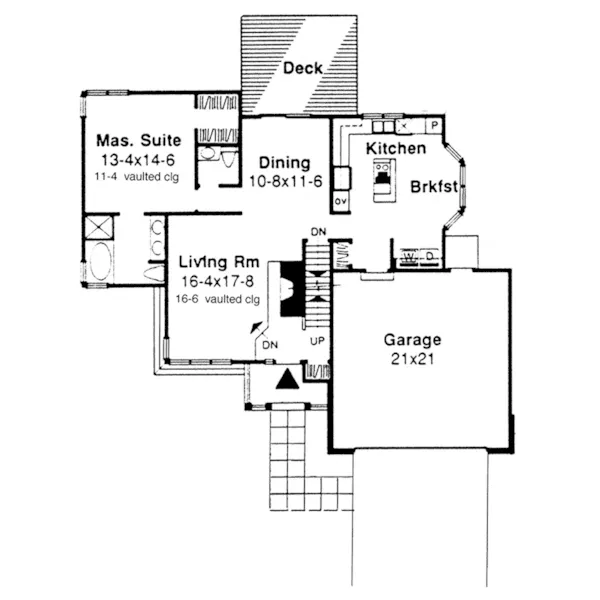 Contemporary House Plan First Floor - Switzer Ridge Traditional Home 072D-0364 - Shop House Plans and More