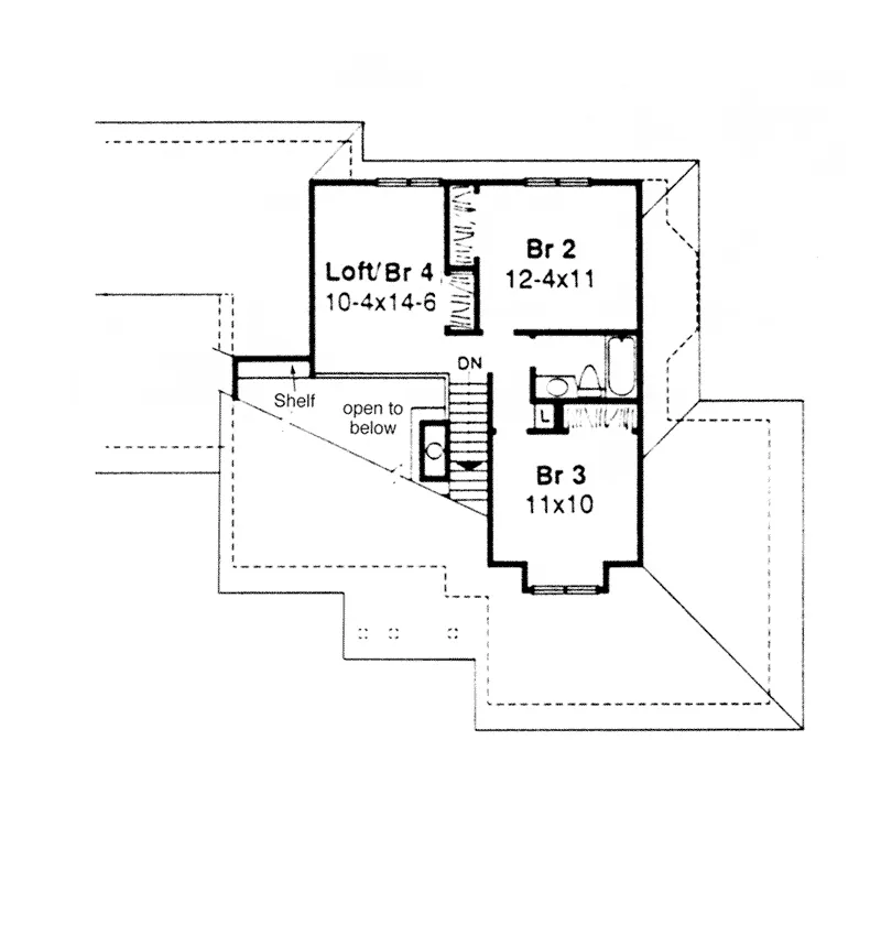 Traditional House Plan Second Floor - Switzer Ridge Traditional Home 072D-0364 - Shop House Plans and More