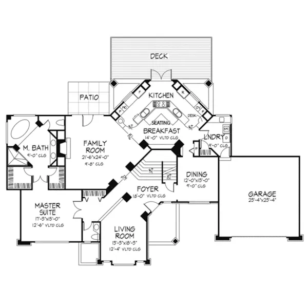 Modern House Plan First Floor - Rodelle Manor Luxury Home 072D-0365 - Shop House Plans and More