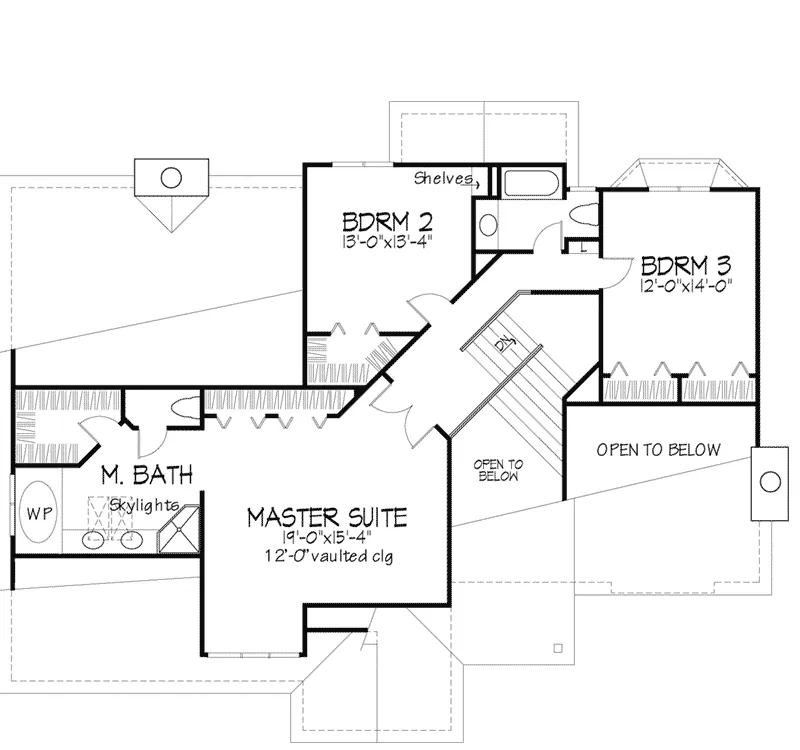Shingle House Plan Second Floor - Godwin Luxury Home 072D-0366 - Search House Plans and More