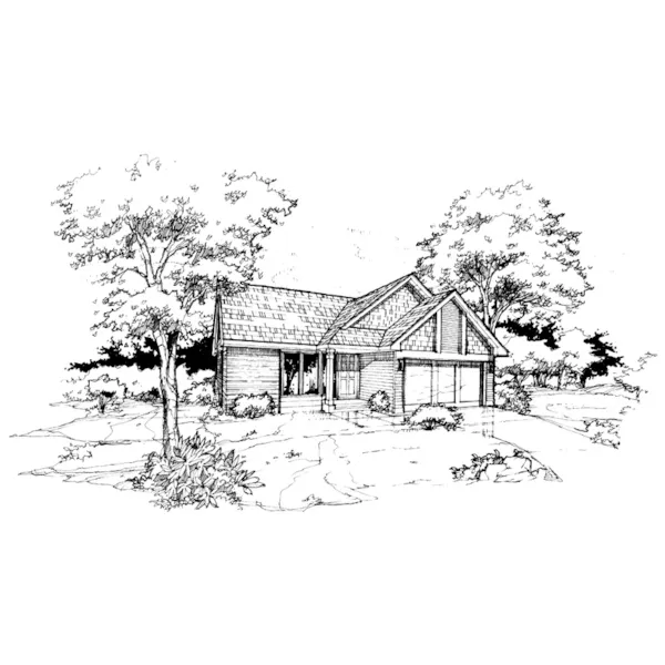 Traditional House Plan Front of Home - Markdale Ranch Home 072D-0367 - Shop House Plans and More