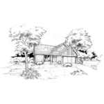 Traditional House Plan Front of Home - Markdale Ranch Home 072D-0367 - Shop House Plans and More