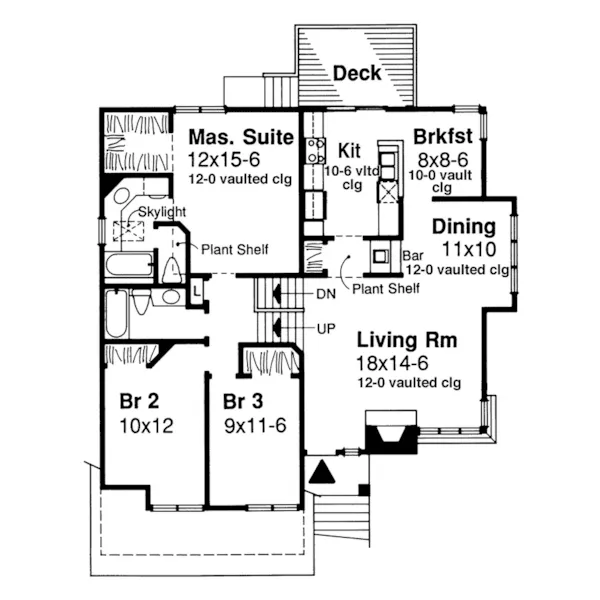 Southern House Plan First Floor - Sabrina Anne Split-Level Home 072D-0368 - Shop House Plans and More