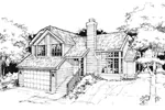 Lowcountry House Plan Front of Home - Sabrina Anne Split-Level Home 072D-0368 - Shop House Plans and More