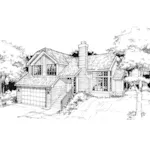 Southern House Plan Front of Home - Sabrina Anne Split-Level Home 072D-0368 - Shop House Plans and More