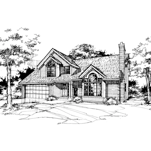 Contemporary House Plan Front of Home - Burlewood Modern Bungalow Home 072D-0369 - Search House Plans and More