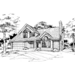 Contemporary House Plan Front of Home - Burlewood Modern Bungalow Home 072D-0369 - Search House Plans and More