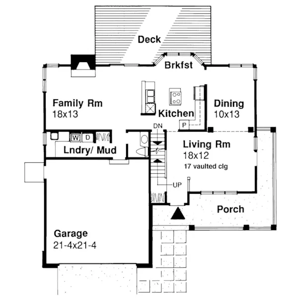 Southern House Plan First Floor - Patrick Farm Country Home 072D-0371 - Shop House Plans and More