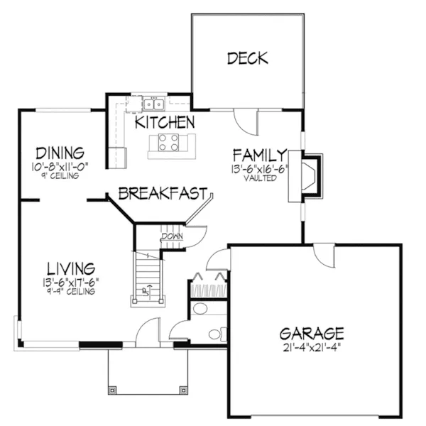 Traditional House Plan First Floor - Greer Spring Rustic Home 072D-0372 - Search House Plans and More