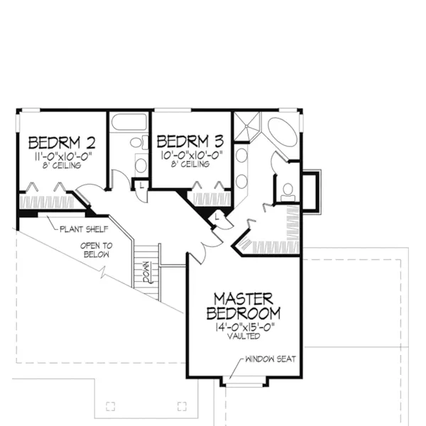 Traditional House Plan Second Floor - Greer Spring Rustic Home 072D-0372 - Search House Plans and More