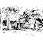 Traditional House Plan Front of Home - Greer Spring Rustic Home 072D-0372 - Search House Plans and More