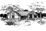 Contemporary House Plan Front of Home - Annabelle Traditional Home 072D-0373 - Search House Plans and More
