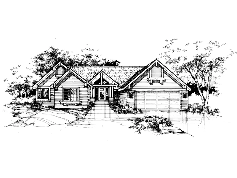Country House Plan Front of Home - Salome Rustic Ranch Home 072D-0374 - Shop House Plans and More