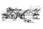 Ranch House Plan Front of Home - Salome Rustic Ranch Home 072D-0374 - Shop House Plans and More