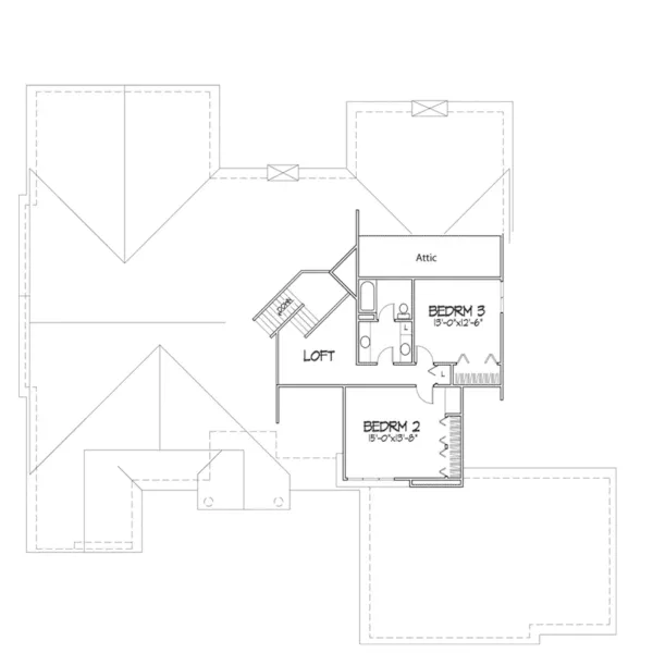 Modern House Plan Second Floor - Farrell Place Luxury Home 072D-0375 - Search House Plans and More