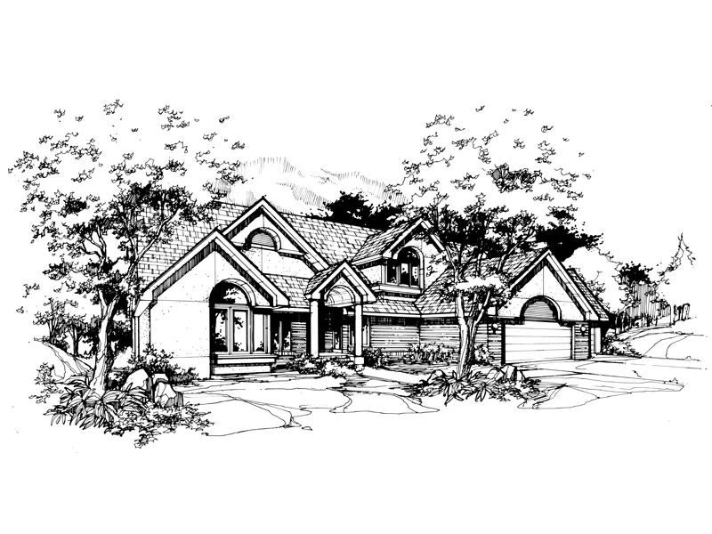 Modern House Plan Front of Home - Farrell Place Luxury Home 072D-0375 - Search House Plans and More