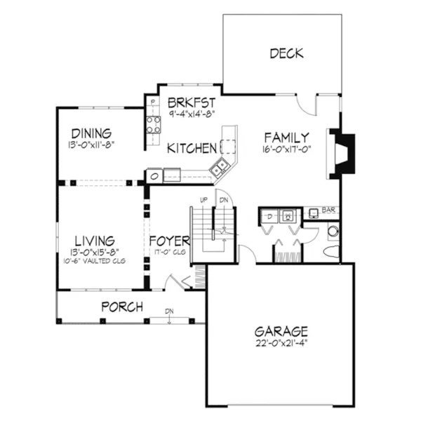 Country House Plan First Floor - Elijah Country Home 072D-0377 - Search House Plans and More