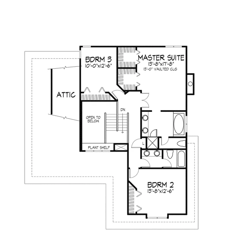 Southern House Plan Second Floor - Elijah Country Home 072D-0377 - Search House Plans and More