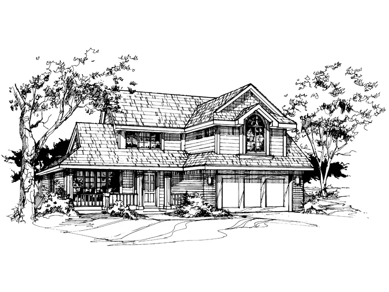 Southern House Plan Front of Home - Elijah Country Home 072D-0377 - Search House Plans and More