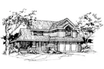 Traditional House Plan Front of Home - Elijah Country Home 072D-0377 - Search House Plans and More