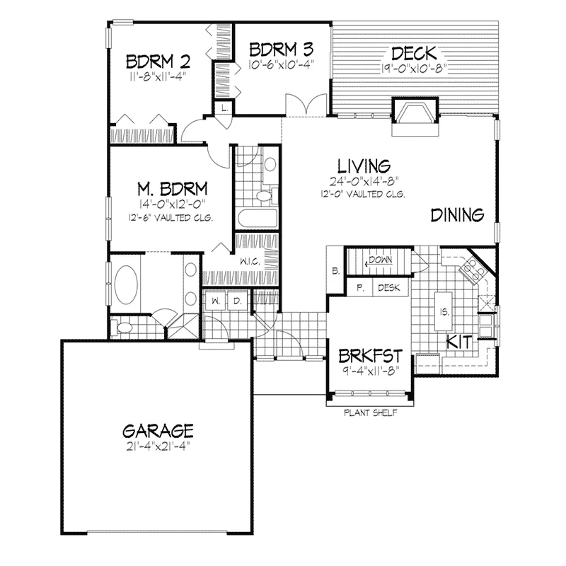 Modern House Plan First Floor - Lisa Valley Ranch Home 072D-0378 - Shop House Plans and More