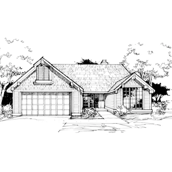 Traditional House Plan Front of Home - Rory Ranch Home 072D-0379 - Shop House Plans and More