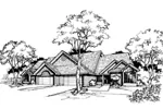 Country House Plan Front of Home - Weston Mill One-Story Duplex 072D-0380 - Shop House Plans and More