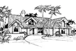 Sunbelt House Plan Front of Home - Pickering Canyon Southwest Home 072D-0381 - Shop House Plans and More