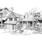 Southern House Plan Front of Home - Luxembourg Split-Level Home 072D-0383 - Shop House Plans and More