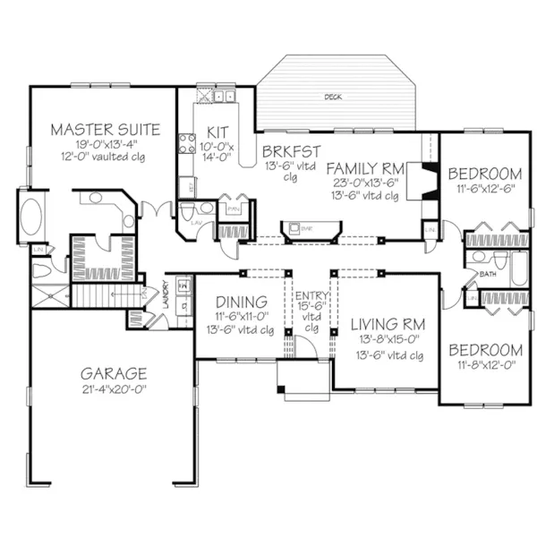 Traditional House Plan First Floor - Eastman Traditional Home 072D-0384 - Search House Plans and More