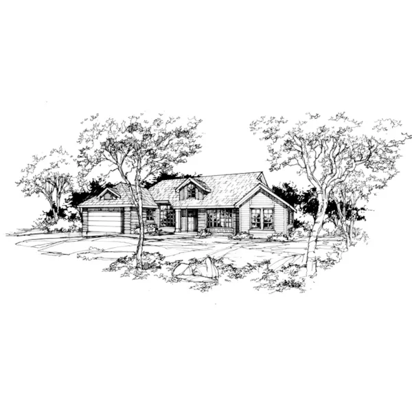 Traditional House Plan Front of Home - Eastman Traditional Home 072D-0384 - Search House Plans and More