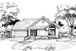 Modern House Plan Front of Home - Fontaine Place Ranch Home 072D-0385 - Search House Plans and More