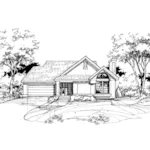 Contemporary House Plan Front of Home - Fontaine Place Ranch Home 072D-0385 - Search House Plans and More