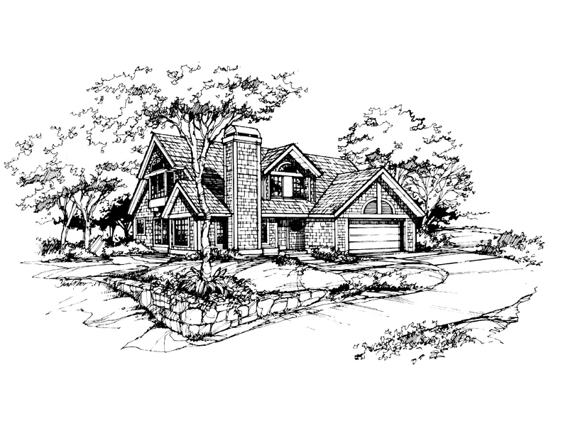 Shingle House Plan Front of Home - Grant Forest Craftsman Home 072D-0390 - Search House Plans and More