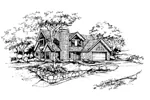 Contemporary House Plan Front of Home - Grant Forest Craftsman Home 072D-0390 - Search House Plans and More