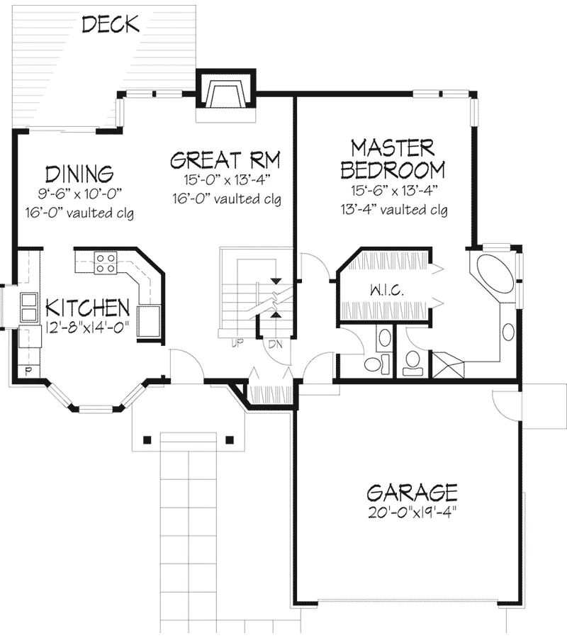 Contemporary House Plan First Floor - Henderick Traditional Home 072D-0394 - Search House Plans and More