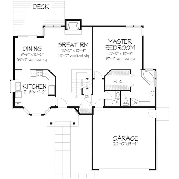 Contemporary House Plan First Floor - Henderick Traditional Home 072D-0394 - Search House Plans and More