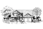 Country House Plan Front of Home - Henderick Traditional Home 072D-0394 - Search House Plans and More