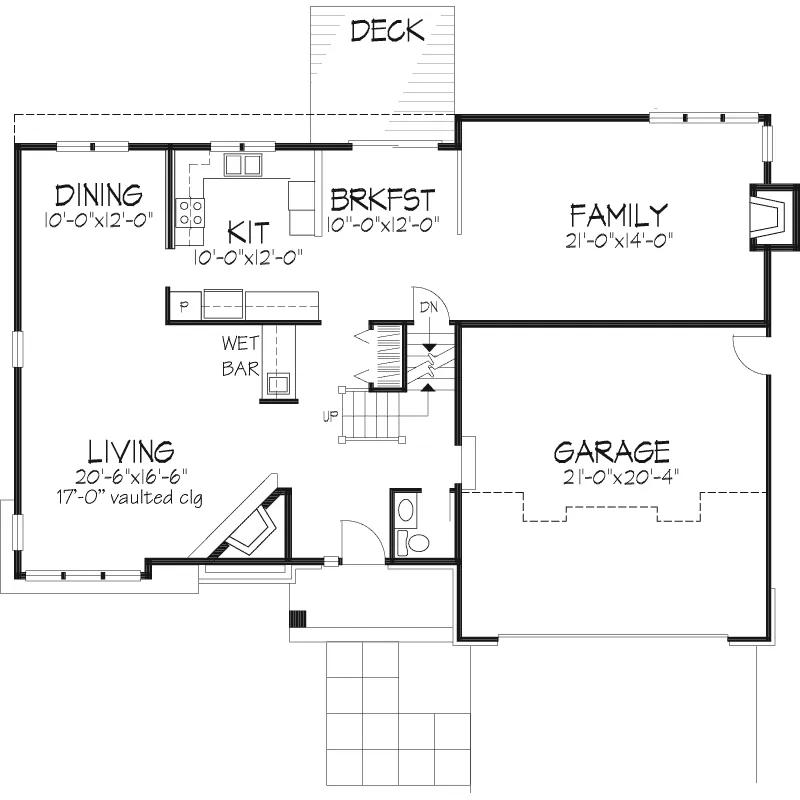 Traditional House Plan First Floor - Kiara Creek Traditional Home 072D-0395 - Search House Plans and More