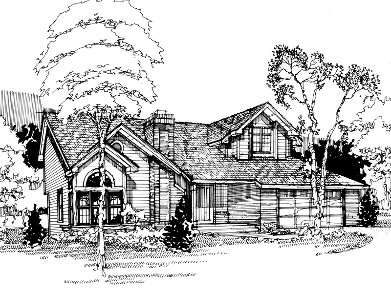 Contemporary House Plan Front of Home - Kiara Creek Traditional Home 072D-0395 - Search House Plans and More