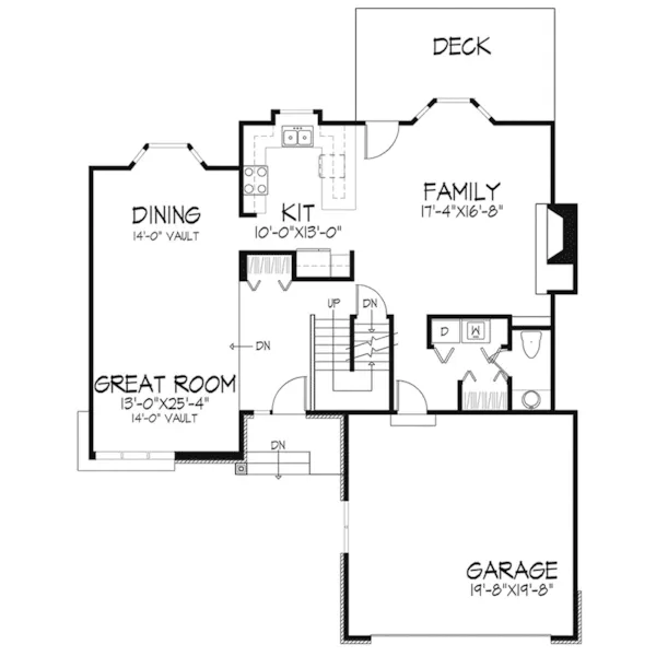 Traditional House Plan First Floor - Katsura Traditional Home 072D-0397 - Search House Plans and More